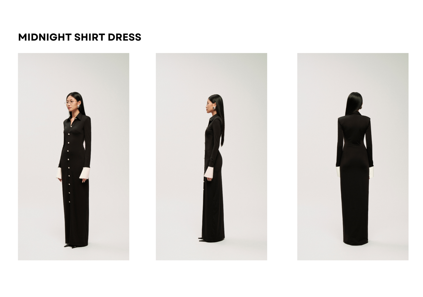 MIDNIGHT CONTRAST SHIRT DRESS