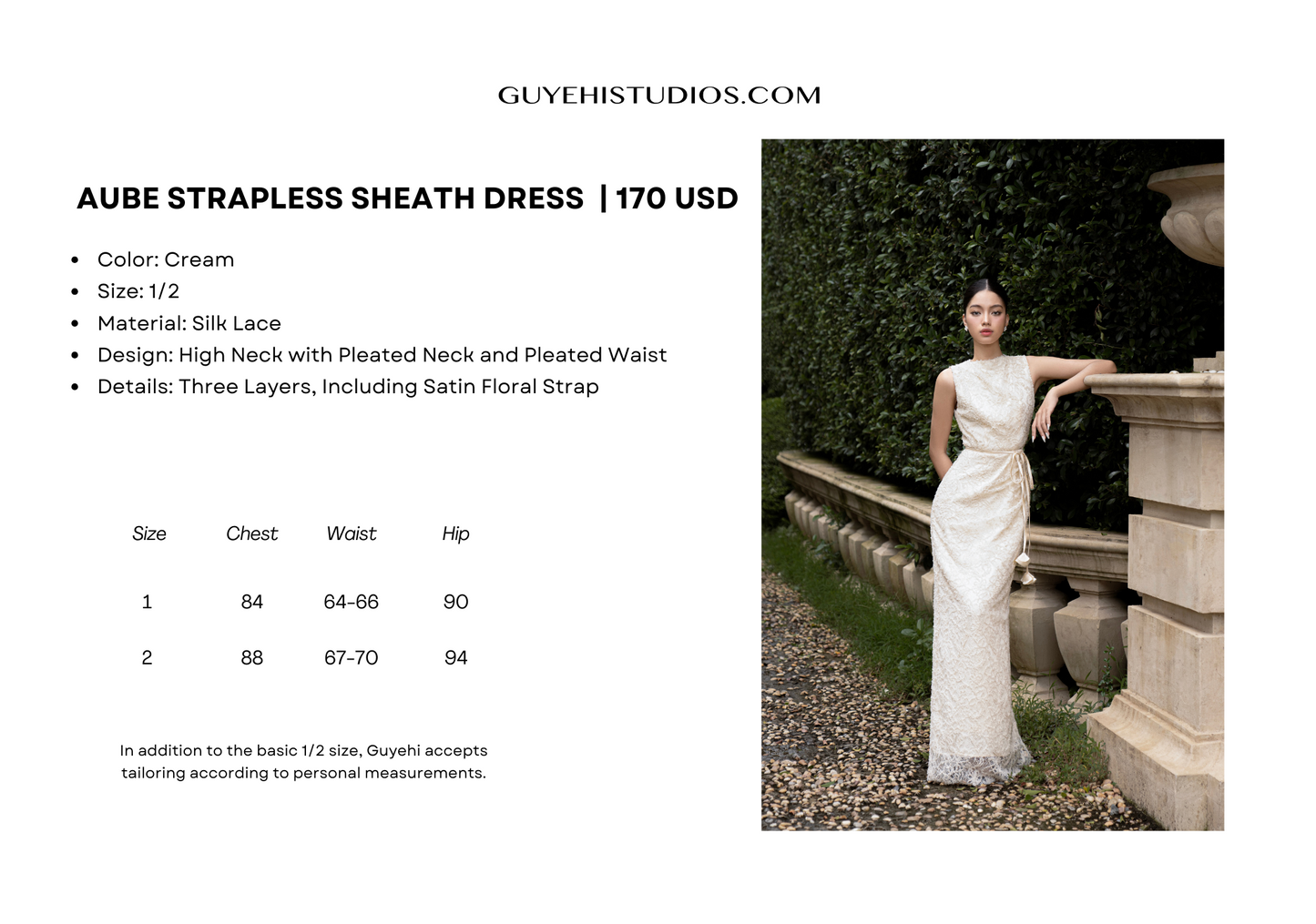 AUBE STRAPLESS SHEATH DRESS