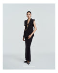 Dem Knot-Closure Wrap Vest in Matte