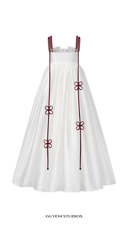 HIKARI SCARLET STRAP DRESS