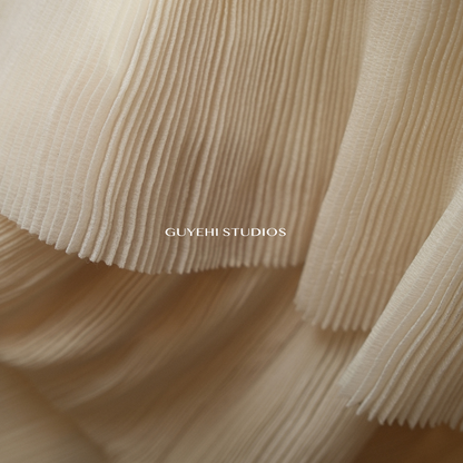 STRAPLESS IVORY CASCADE GOWN DRESS - Premium Line