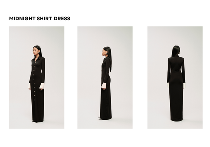 MIDNIGHT CONTRAST SHIRT DRESS