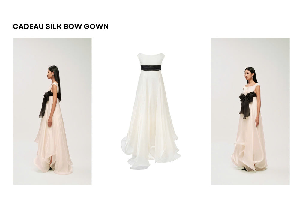 CADEAU SILK BOW GOWN DRESS - Premium Line