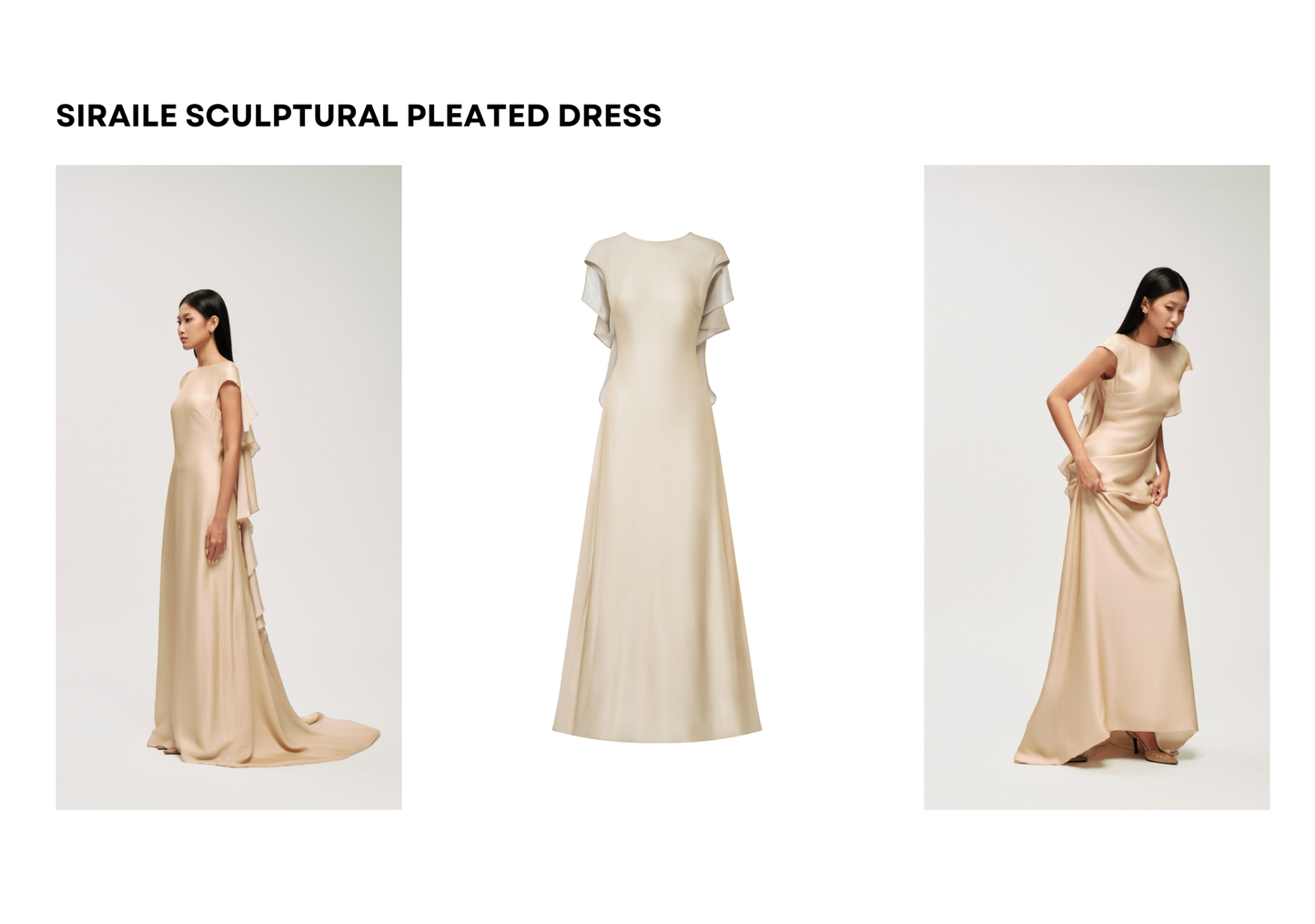 SIRAILE SCULPTURAL PLEATED DRESS - Premium Line