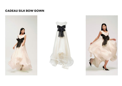 CADEAU SILK BOW GOWN DRESS - Premium Line