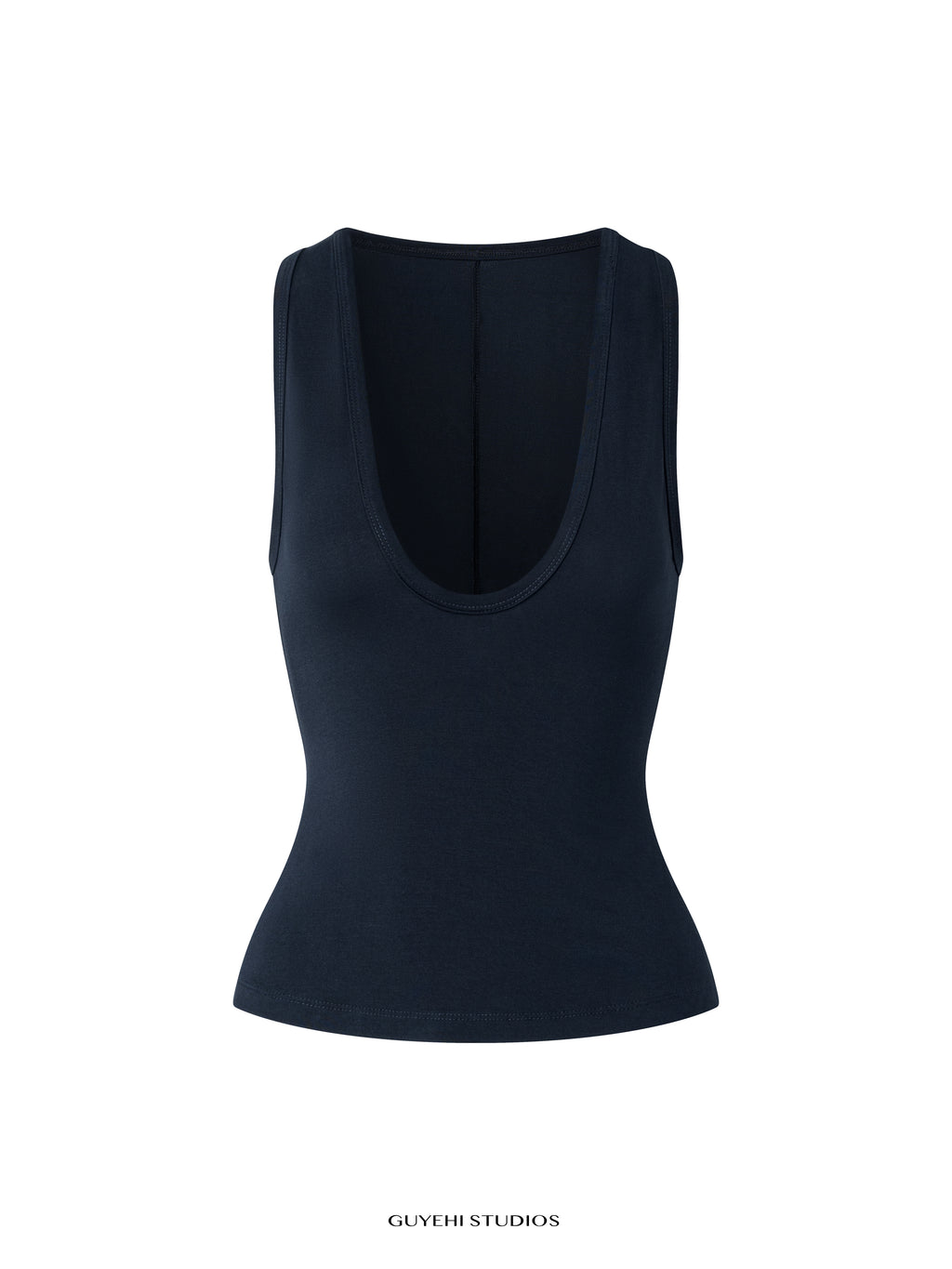 ÁO TANK CỔ CHỮ U SÂU MÀU ĐEN RIN
