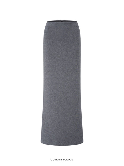 RIN GREY COLUMN SKIRT
