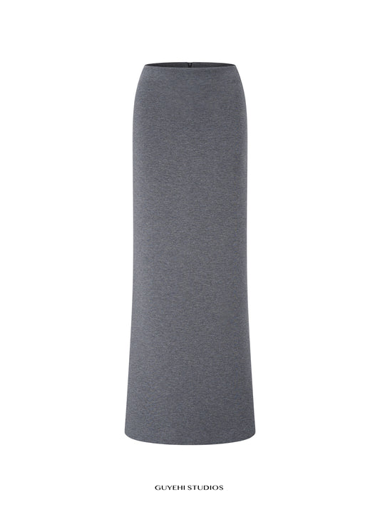 RIN GREY COLUMN SKIRT
