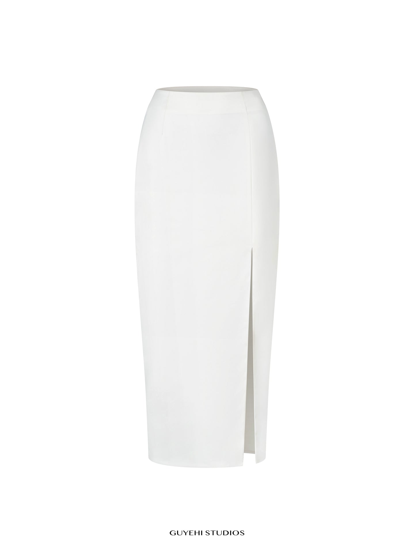 YURI IVORY SLIT MIDI SKIRT