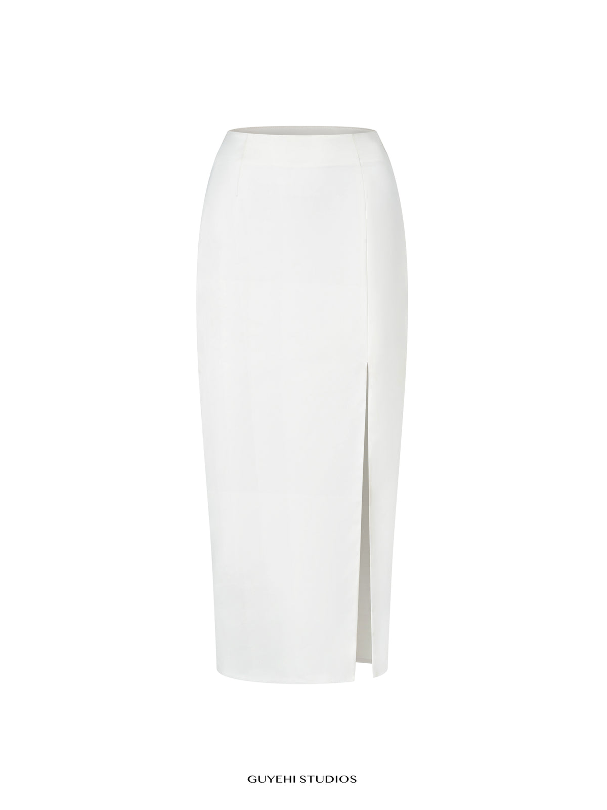 YURI IVORY SLIT MIDI SKIRT