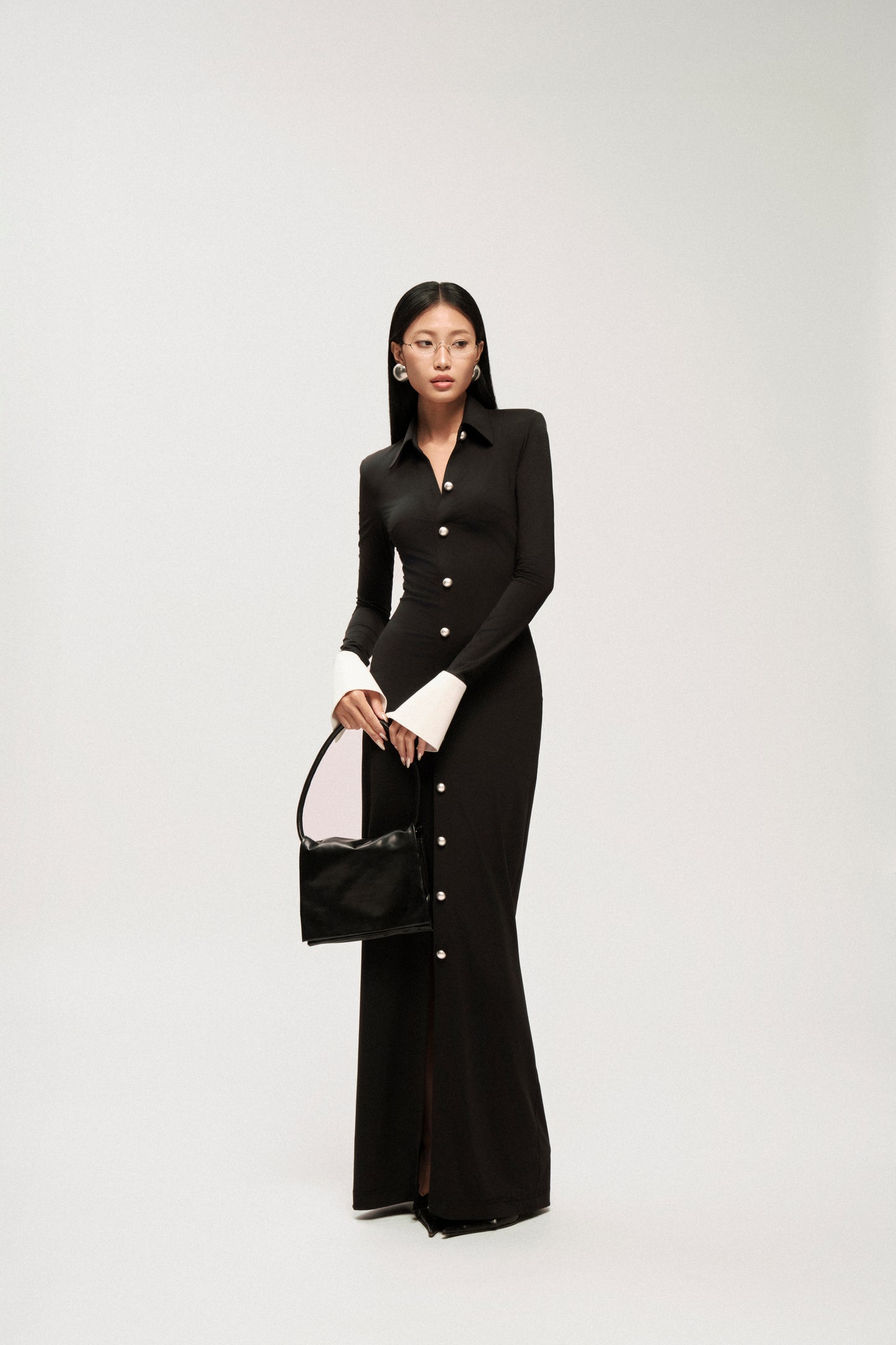 MIDNIGHT CONTRAST SHIRT DRESS