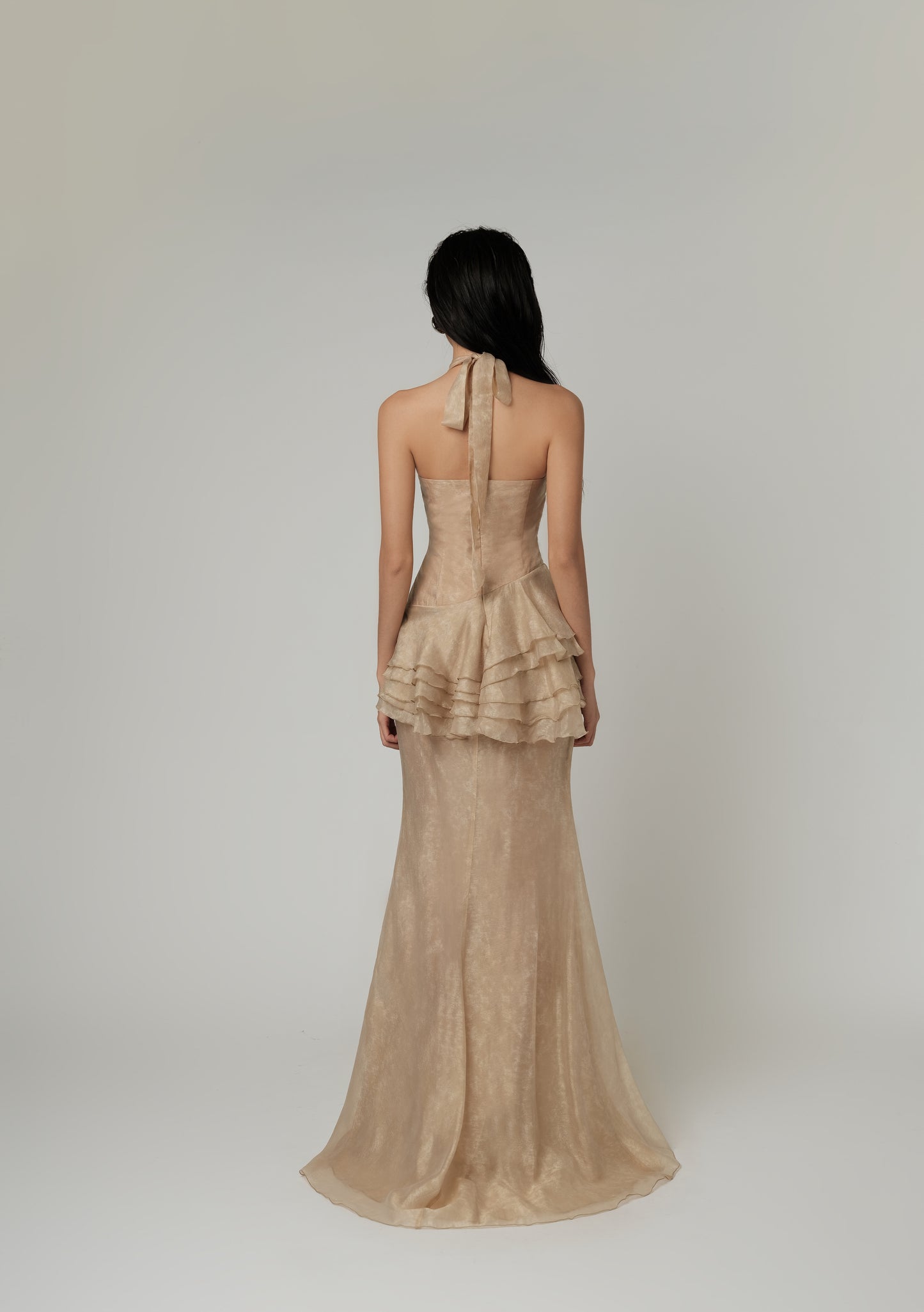 FLEUR HALTER NECK TOP & PEPLUM SKIRT SET
