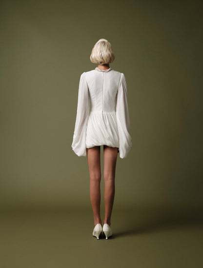 BRISA DRAPED SLEEVE MINI DRESS