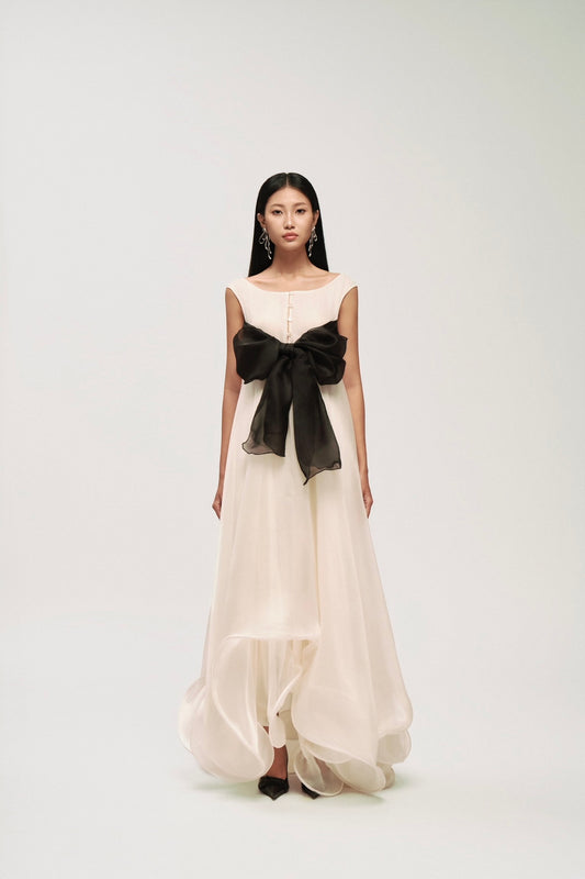 CADEAU SILK BOW GOWN DRESS - Premium Line