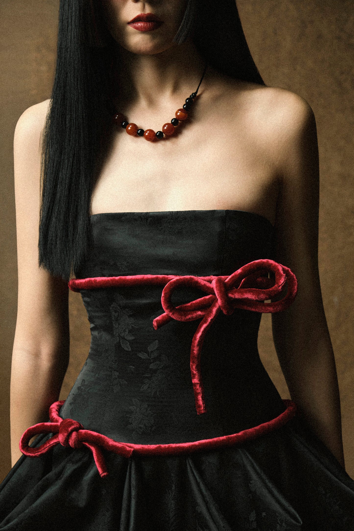 KOKORO RED KNOT DRESS