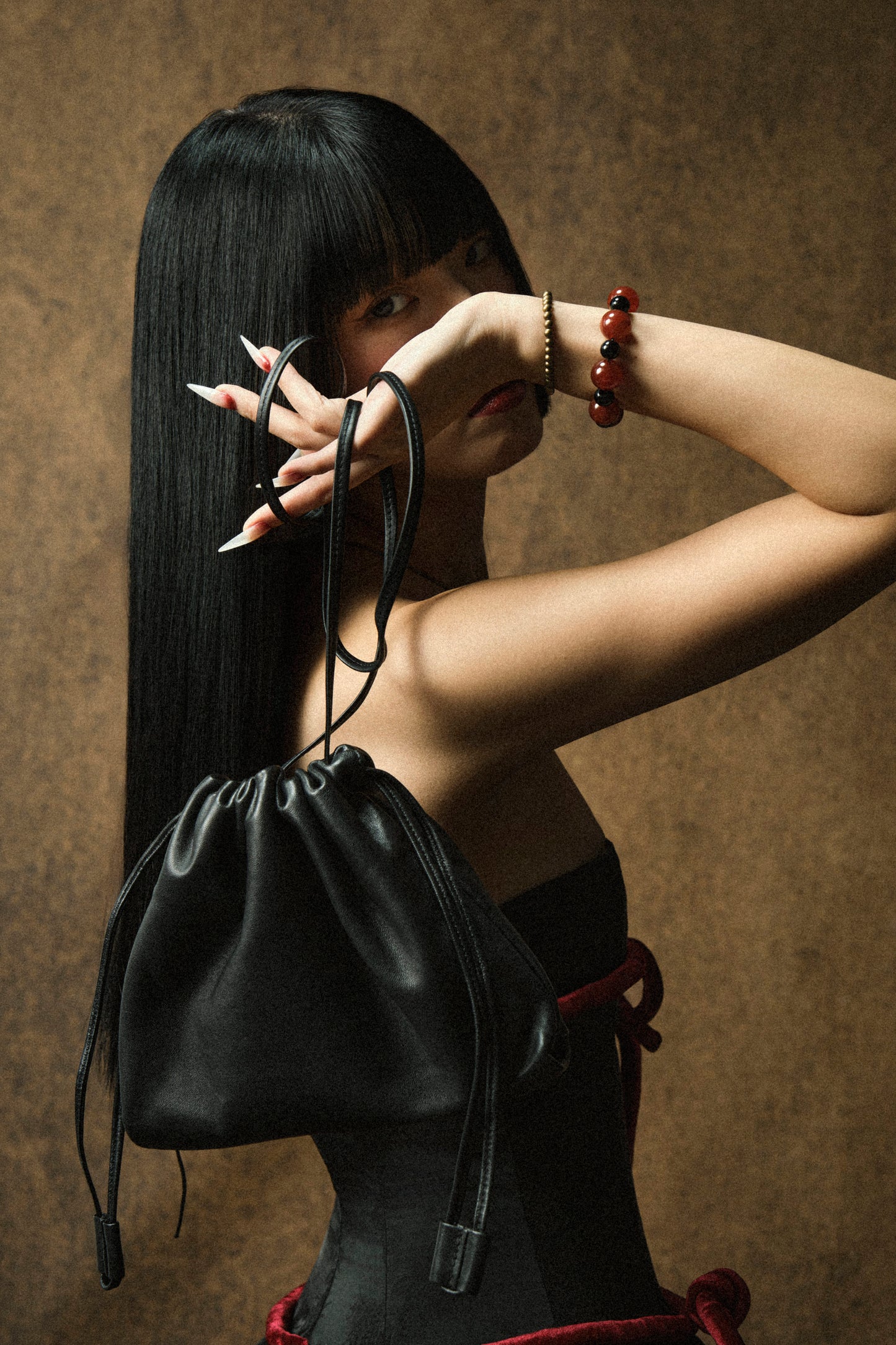 KOKORO RED KNOT DRESS