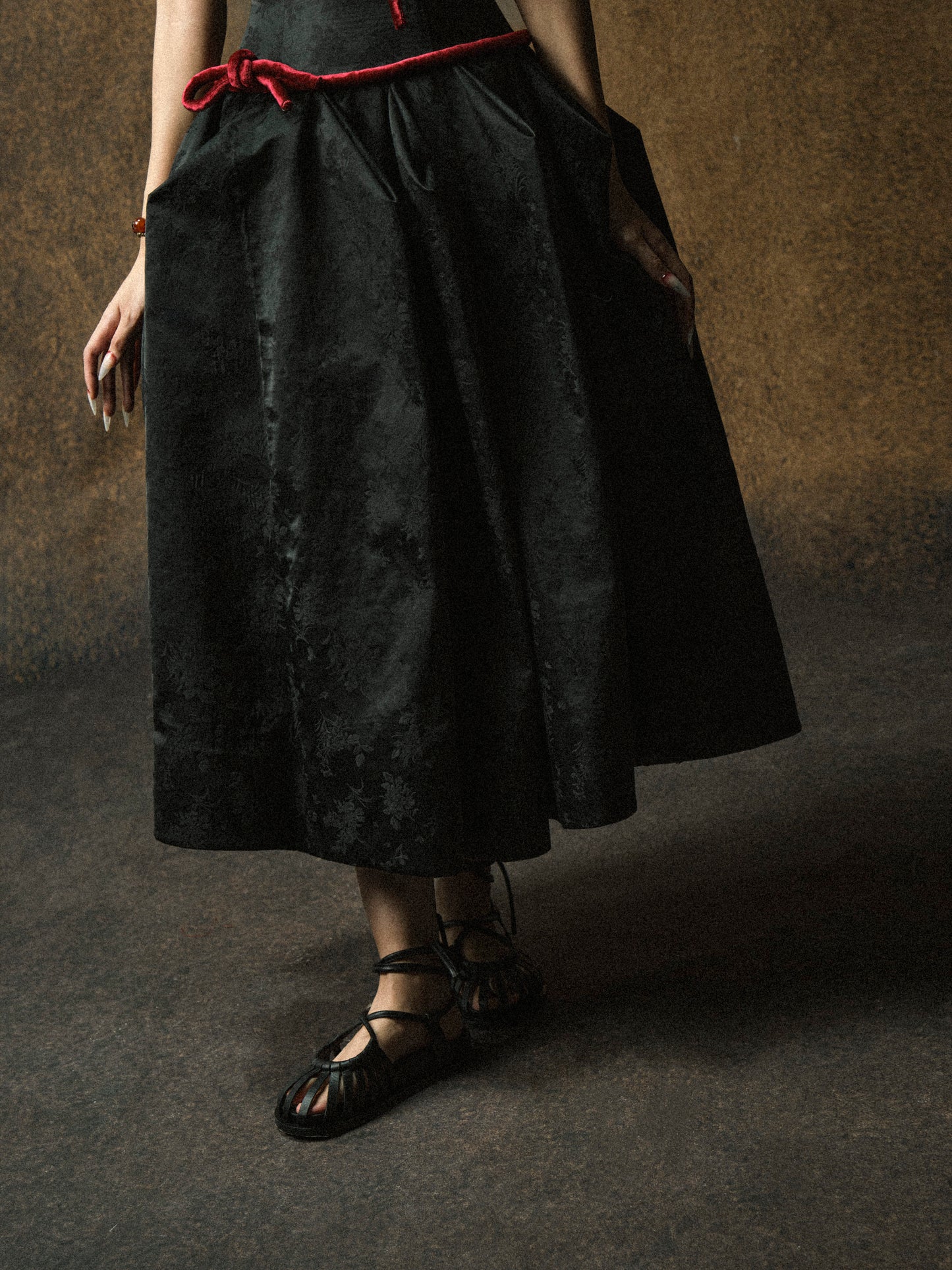 KOKORO RED KNOT DRESS