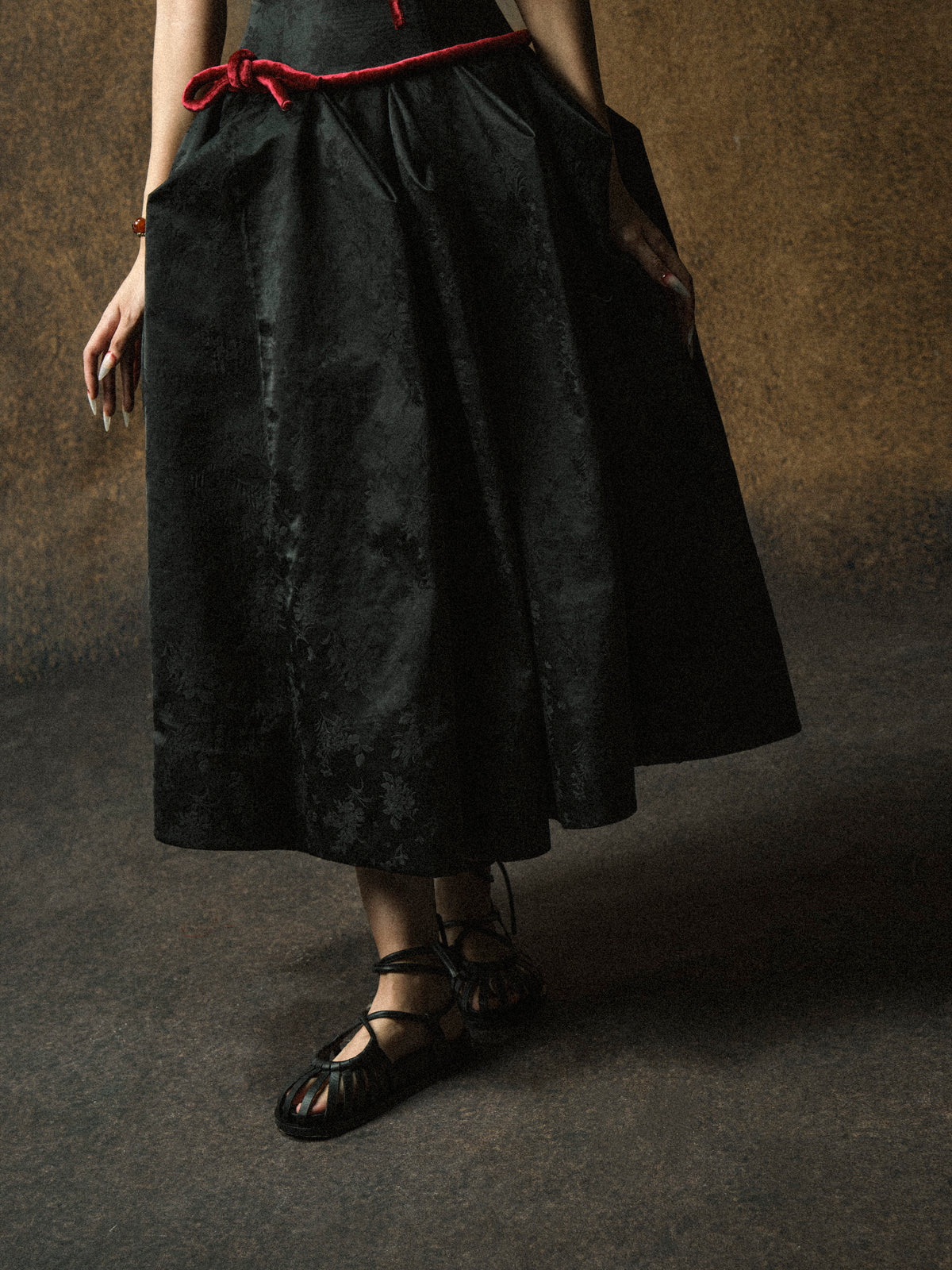 KOKORO RED KNOT DRESS