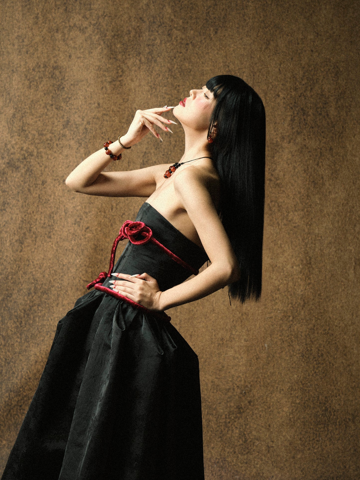 KOKORO RED KNOT DRESS