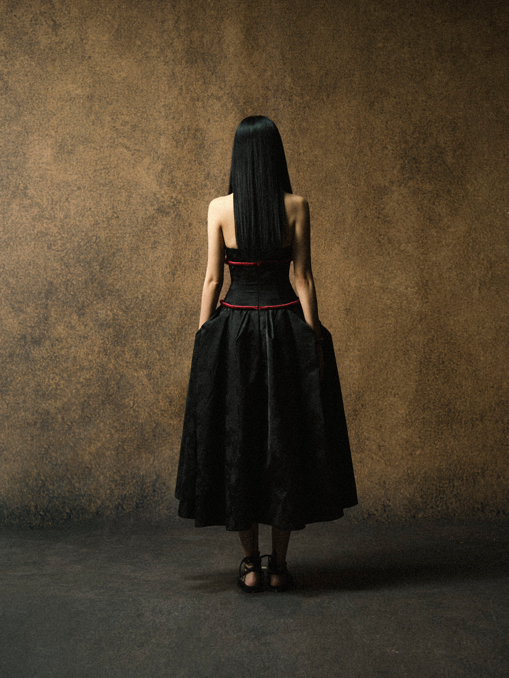 KOKORO RED KNOT DRESS