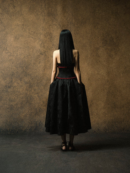 KOKORO RED KNOT DRESS