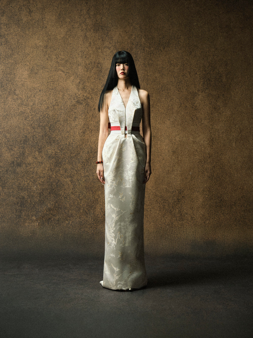 TSUKI LUNAR JACQUARD DRESS - BROCADE VERSION
