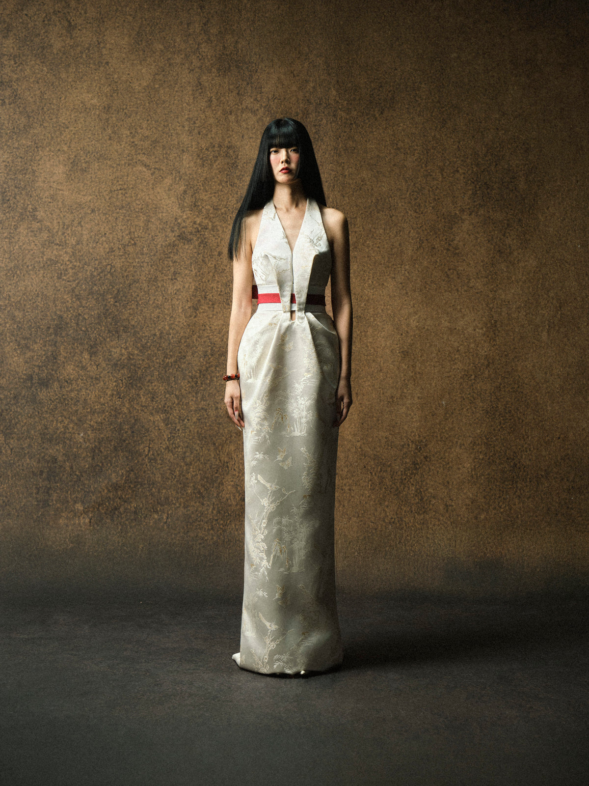 TSUKI LUNAR JACQUARD DRESS - BROCADE VERSION