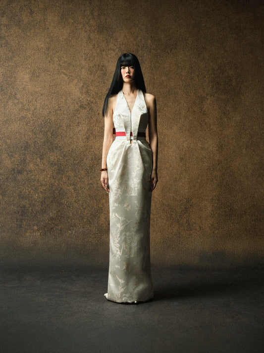 TSUKI LUNAR JACQUARD DRESS - BROCADE VERSION