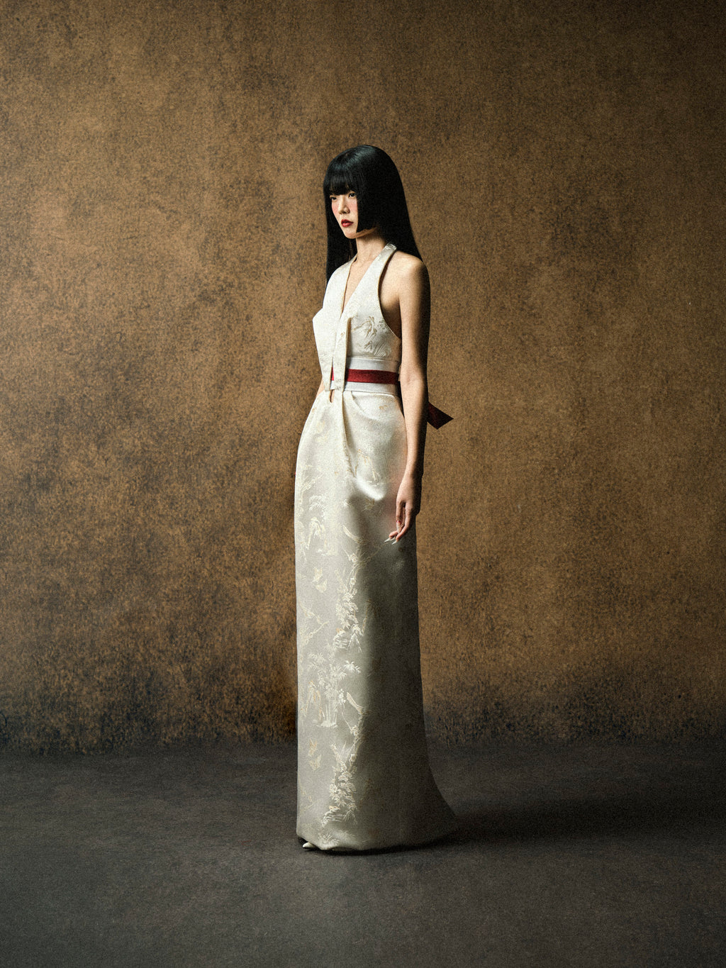 TSUKI LUNAR JACQUARD DRESS - BROCADE VERSION