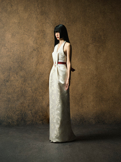 TSUKI LUNAR JACQUARD DRESS - BROCADE VERSION