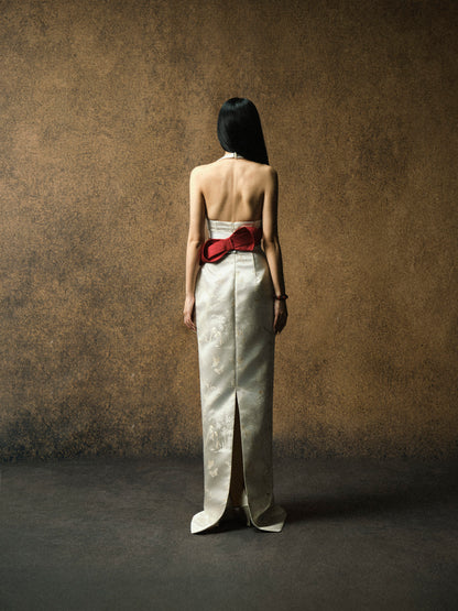 TSUKI LUNAR JACQUARD DRESS - BROCADE VERSION