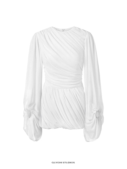 BRISA DRAPED SLEEVE MINI DRESS