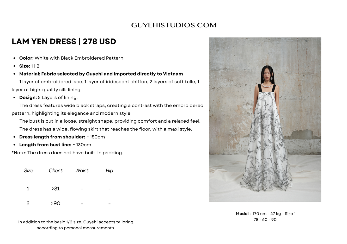 LAM YEN DRESS - Premium Line