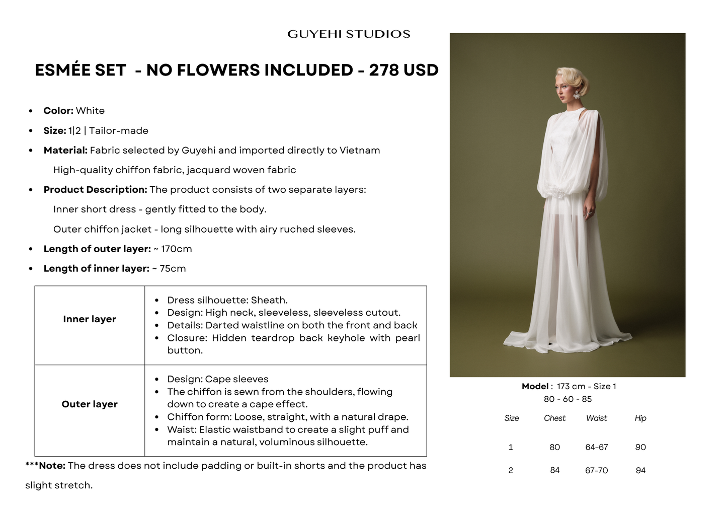 ESMÉE SET  - NO FLOWERS INCLUDED
