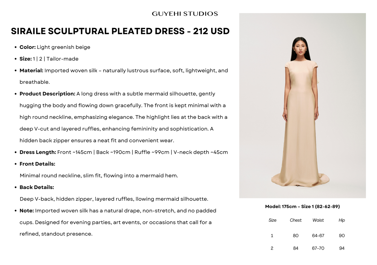 SIRAILE SCULPTURAL PLEATED DRESS - Premium Line